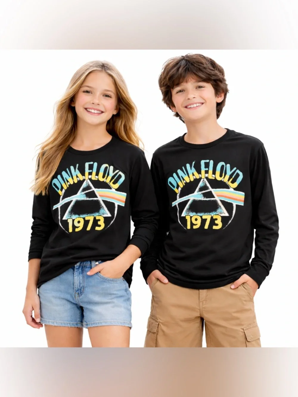 GAP Pink Floyd Long Sleeve Tee‎ Kids Size 12 Black Graphic Band Shirt